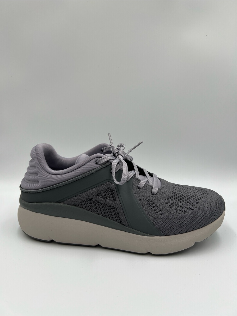 ABEO MXV Momentum Shift comfort sneaker walking shoe gray purple tie women 9.5